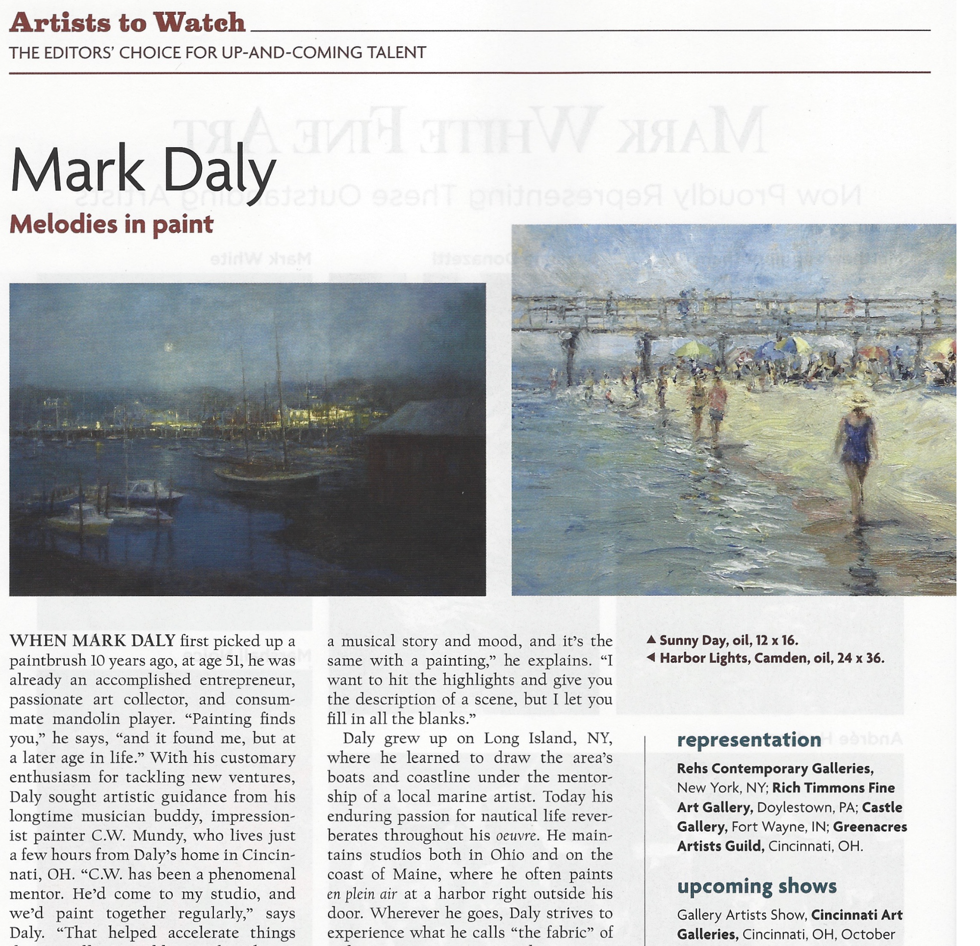 SouthWest Art: Melodies in Paint Article