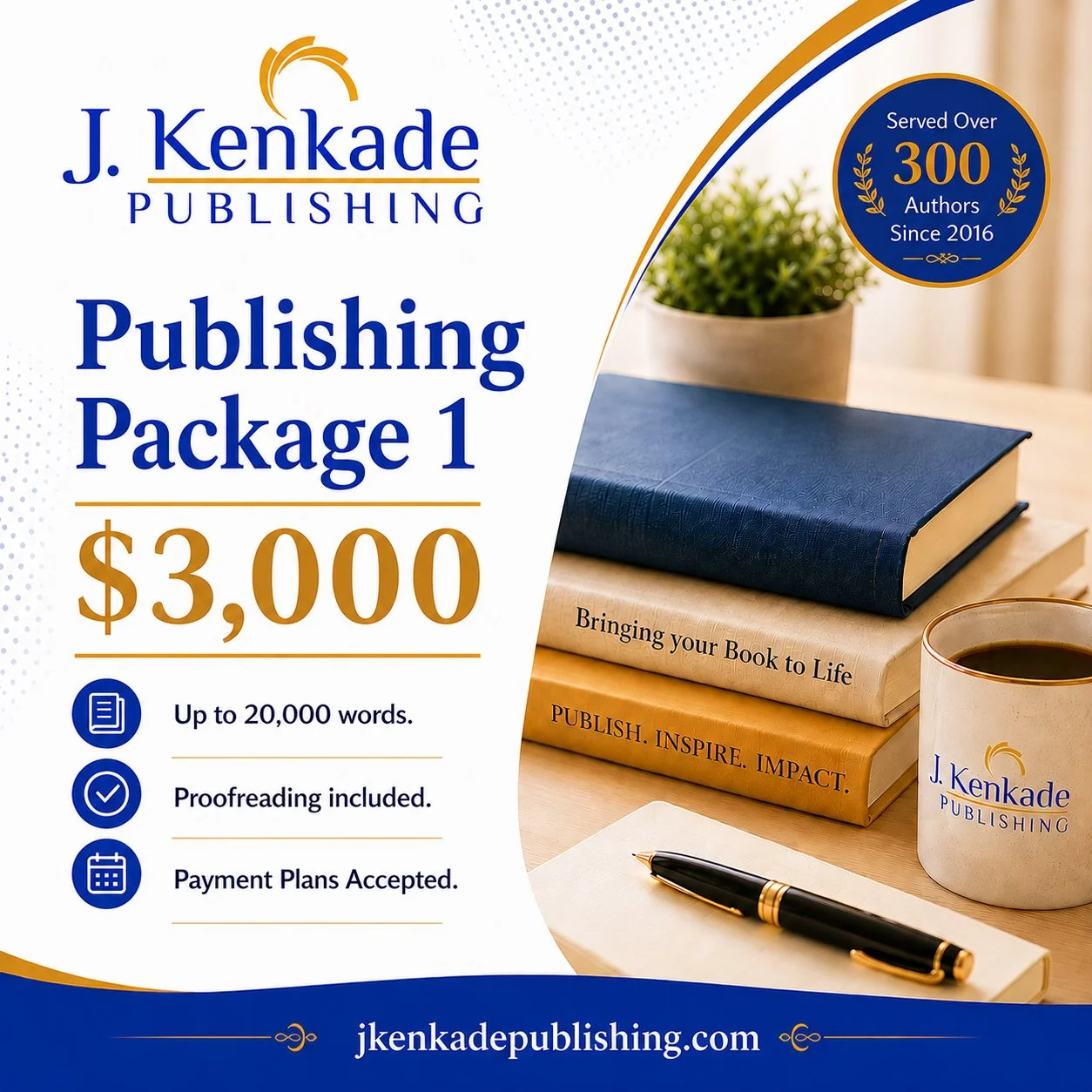 PUBLISHING PACKAGE 1- up to 20,000 words