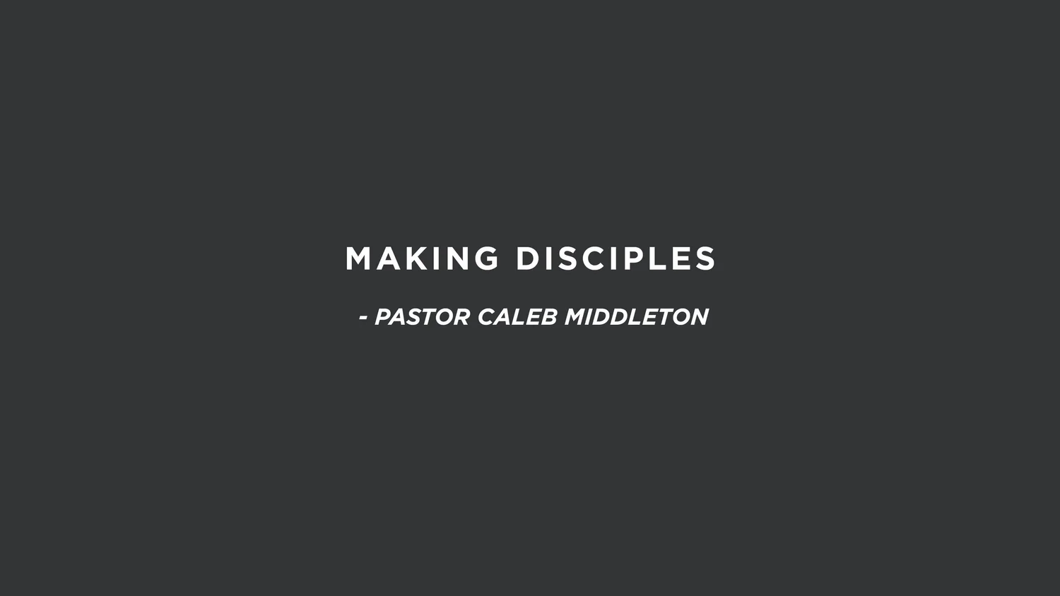 Making Disciples episode artwork