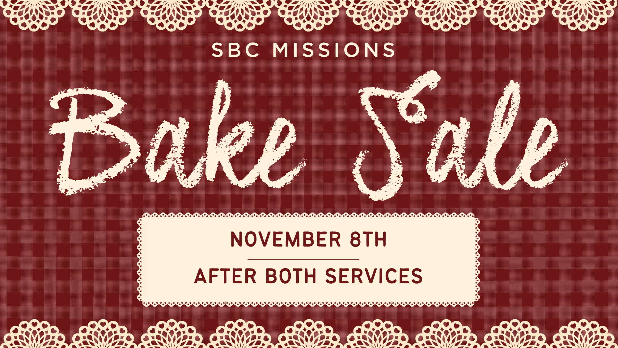 SBC Missions 2026 | Bake Sale  