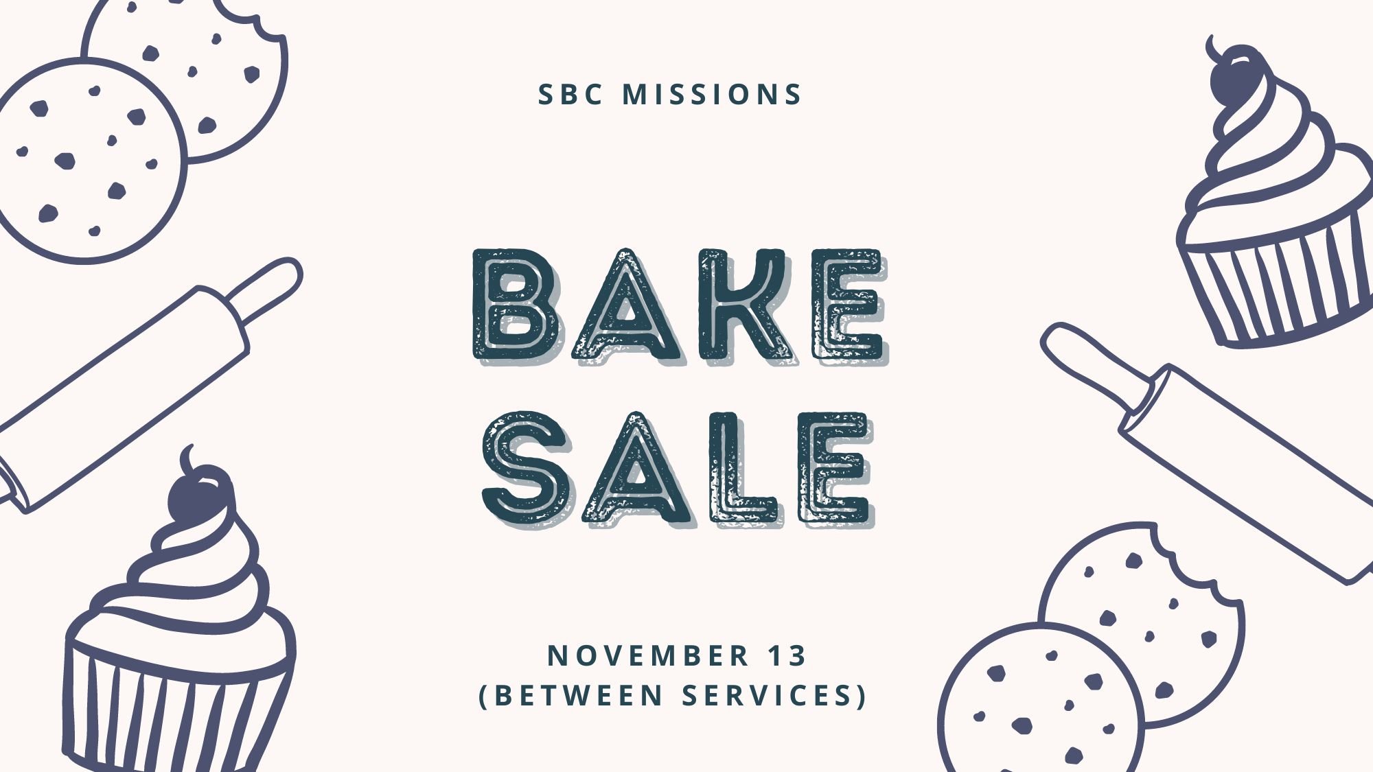 Missions Bake Sale — Shelby Bible Church