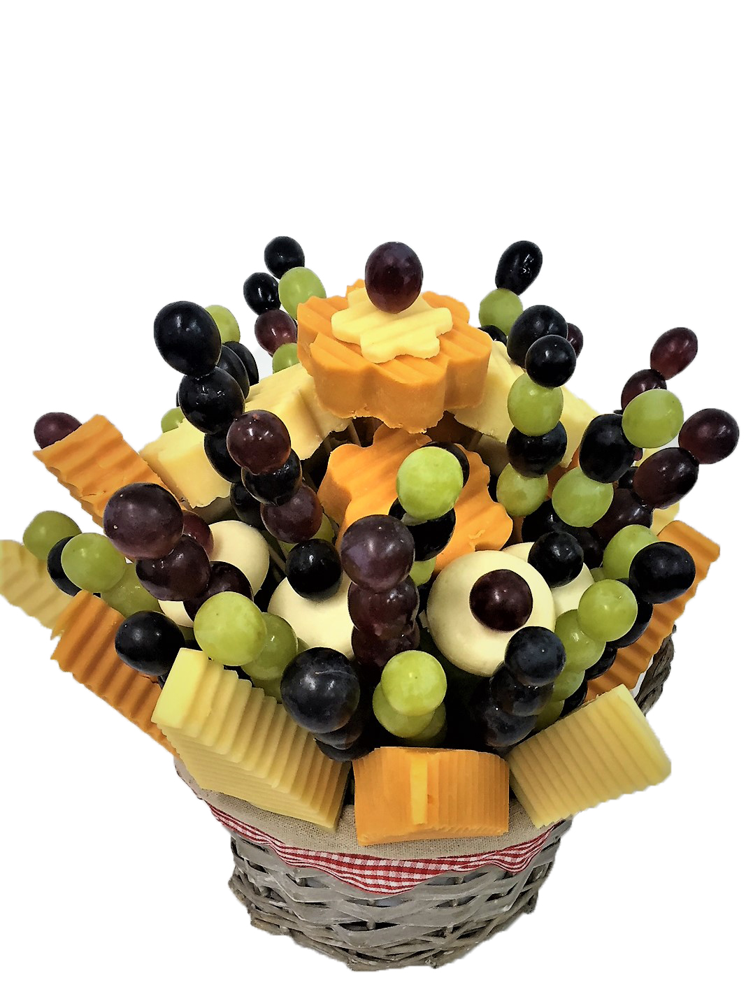 Cheese & Grape Medley By Fruity Bouquets.jpg