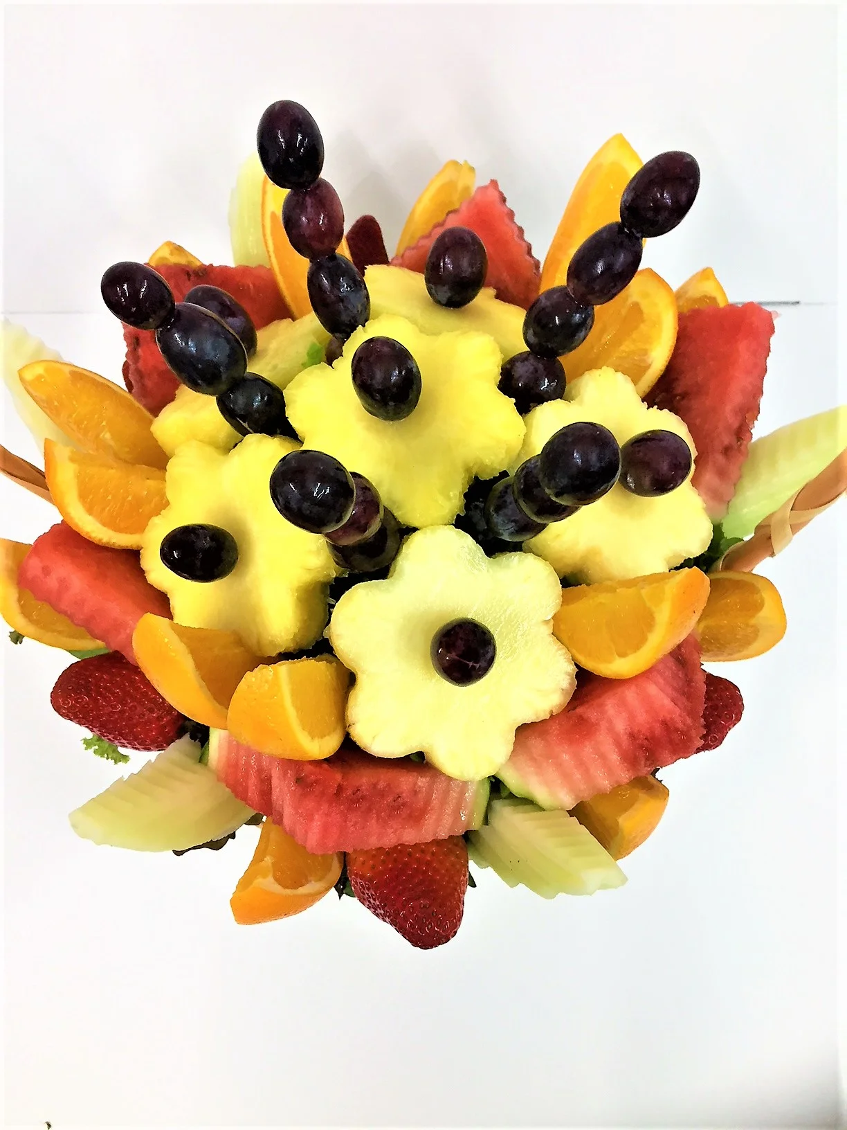 Edible Center pieces weddings chocolate strawberries fruit