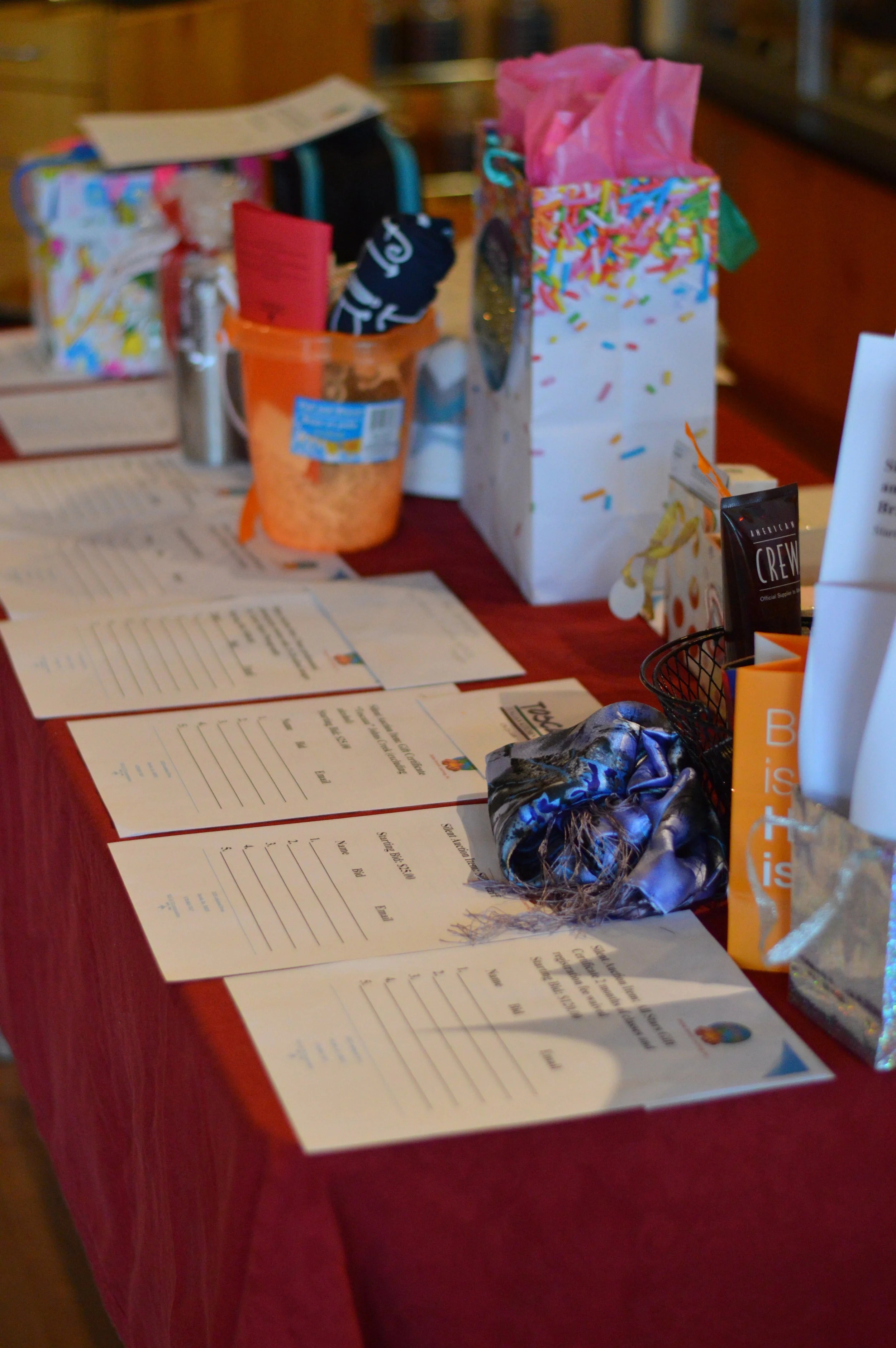 We had PLENTY of great silent auction items to bid on!