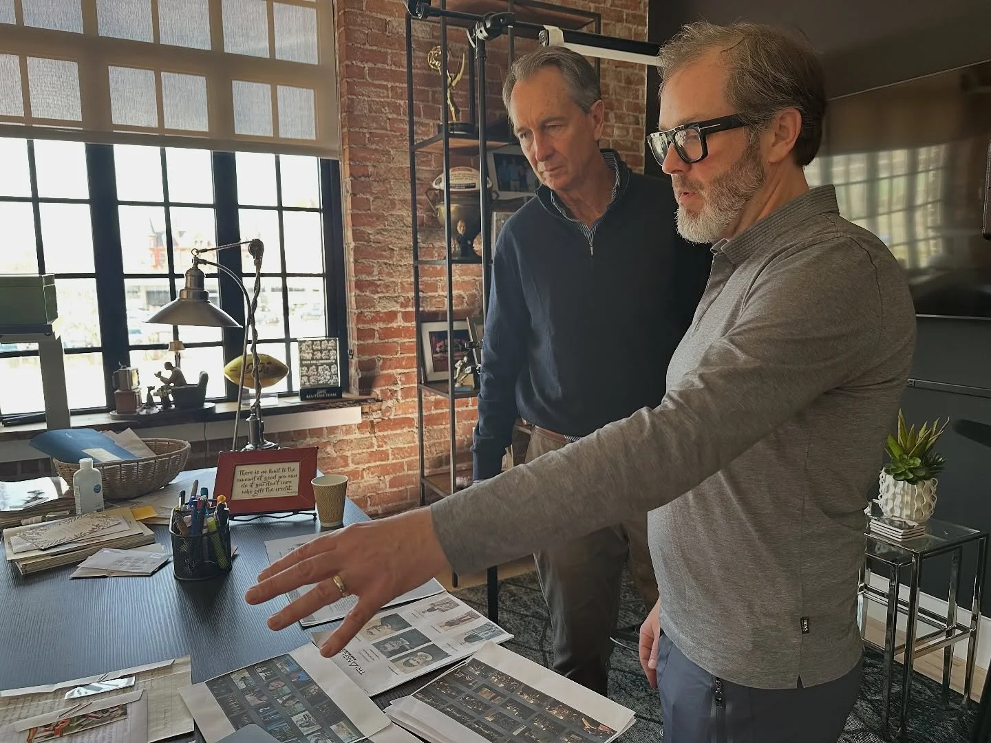 Director @allenfarst and @collinsworthpff working on a scene. #nfl #nflplayoffs @triangleparkmovie