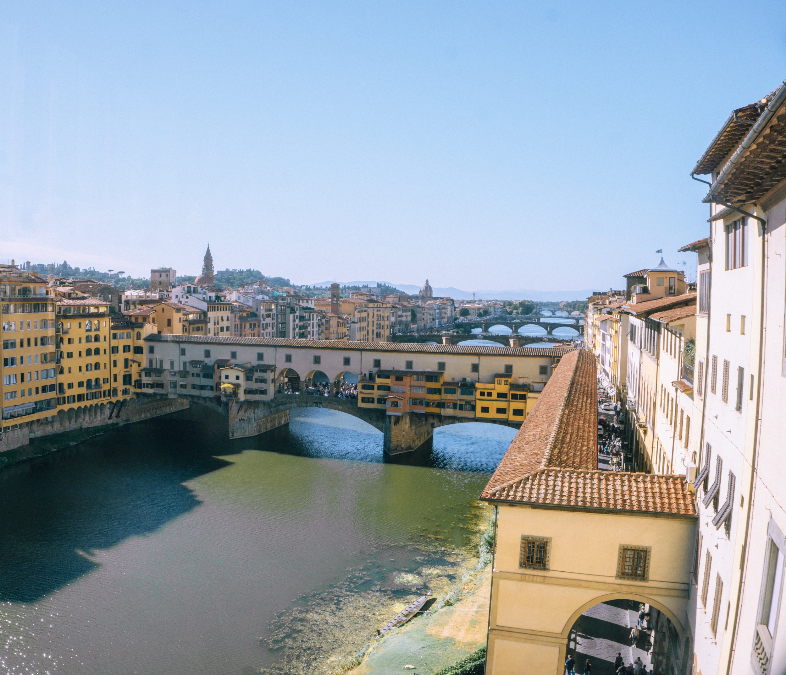 The canals are actually out of a fairytale… and the Ponte Vecchio or (old bridge) is as strikingly beautiful as it is old. 