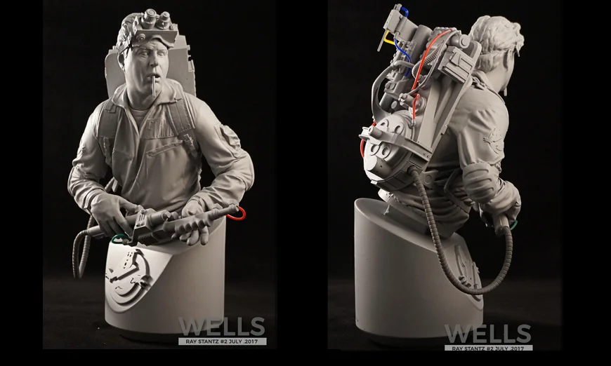 Dan Aykroyd as Ray Stantz/Ghostbusters portrait bust. Resin and TPU filament