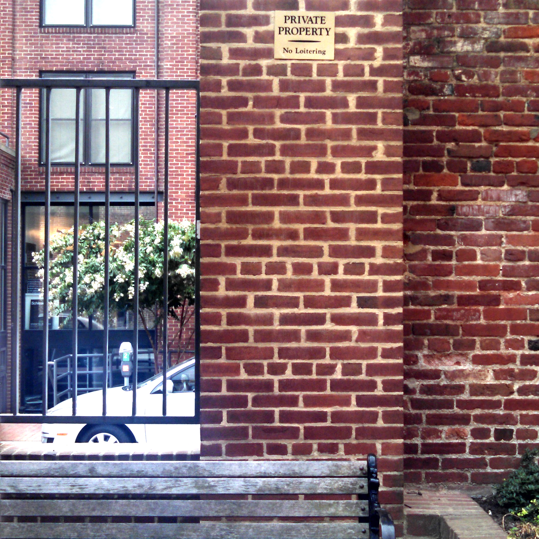 Have a seat / "No Loitering"
