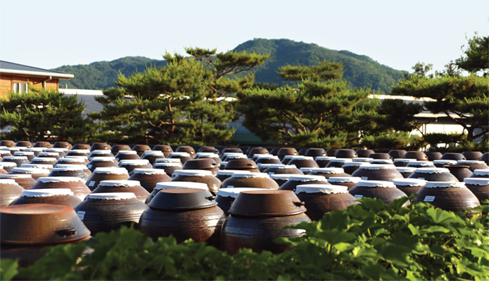 장독대 - 간장, 된장, 고추장, 젓갈 등 음식의 기본 재료가 담긴 질그릇을 보관하는 곳이다.