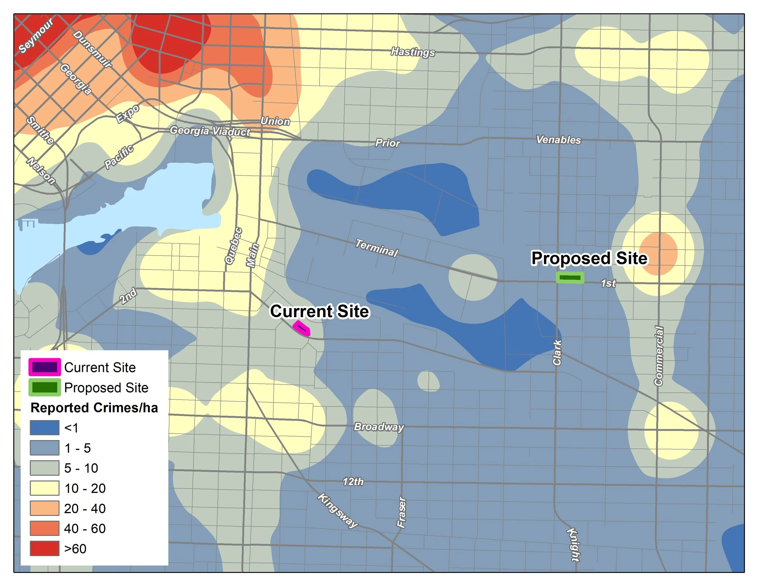 Image 2: Density of Reported Crimes/ha