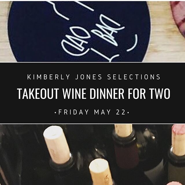 Wine Dinner for Two plus a Zoom with Little Rock native/California wine broker Kimberly Jones. She&rsquo;s so much fun, and man does she know how to pick &lsquo;em! Call @ciao_baci for your spot. 🖤