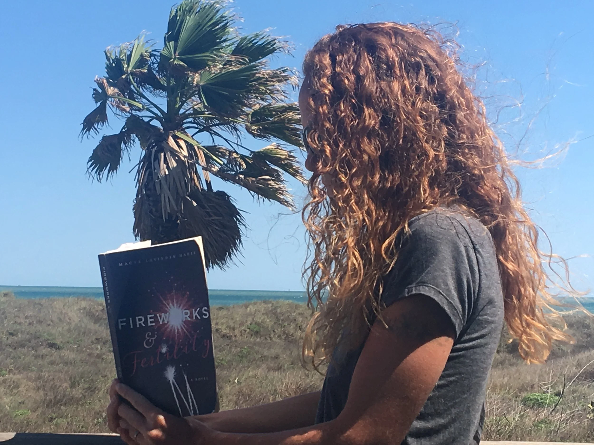 Victoria Campbell takes page after page in the dreamy sun...Port Aransas, TEXAS.