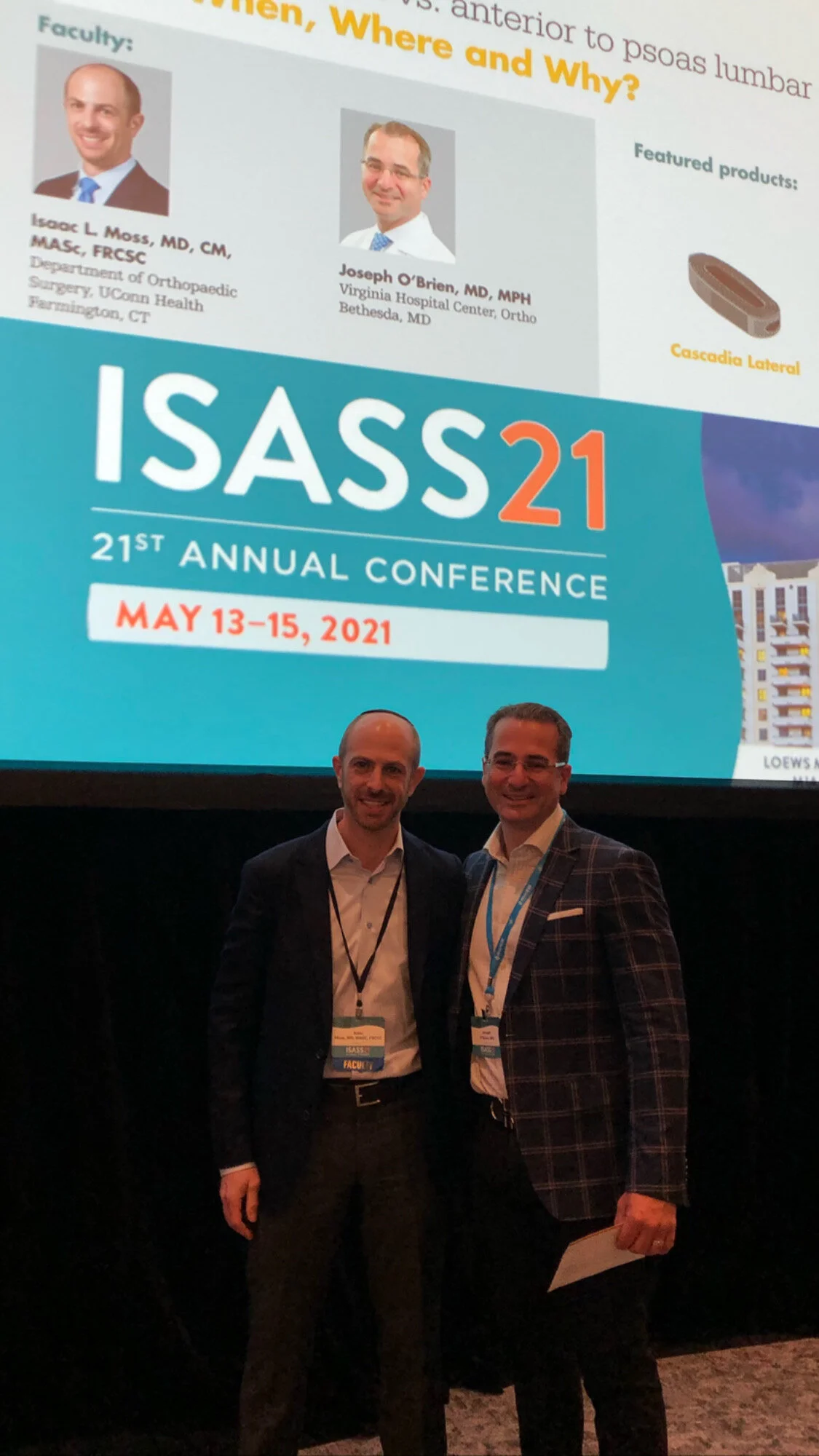 Dr O'Brien presented at the International Society for Advanced Spine Surgery in Miami, Florida