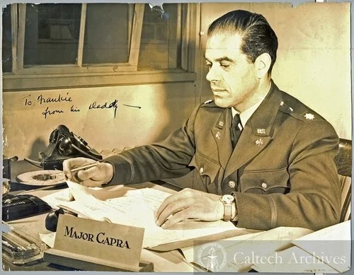 Frank Capra, serving the in U.S. Army, in the 1940s. Photo/Caltech Archives