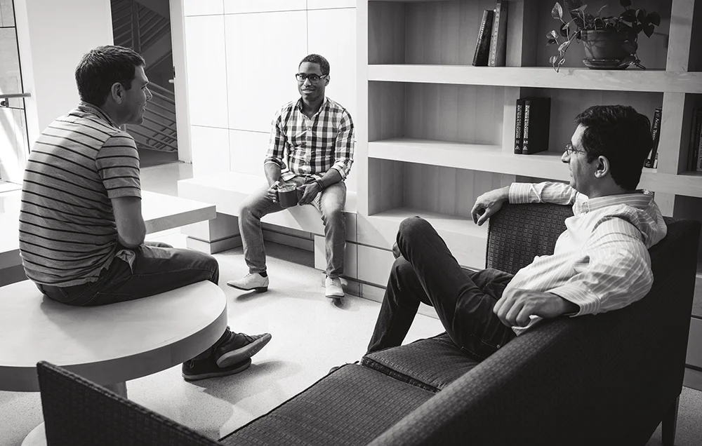 From left: Matt Thomson, David Van Valen, and Lior Pachter.