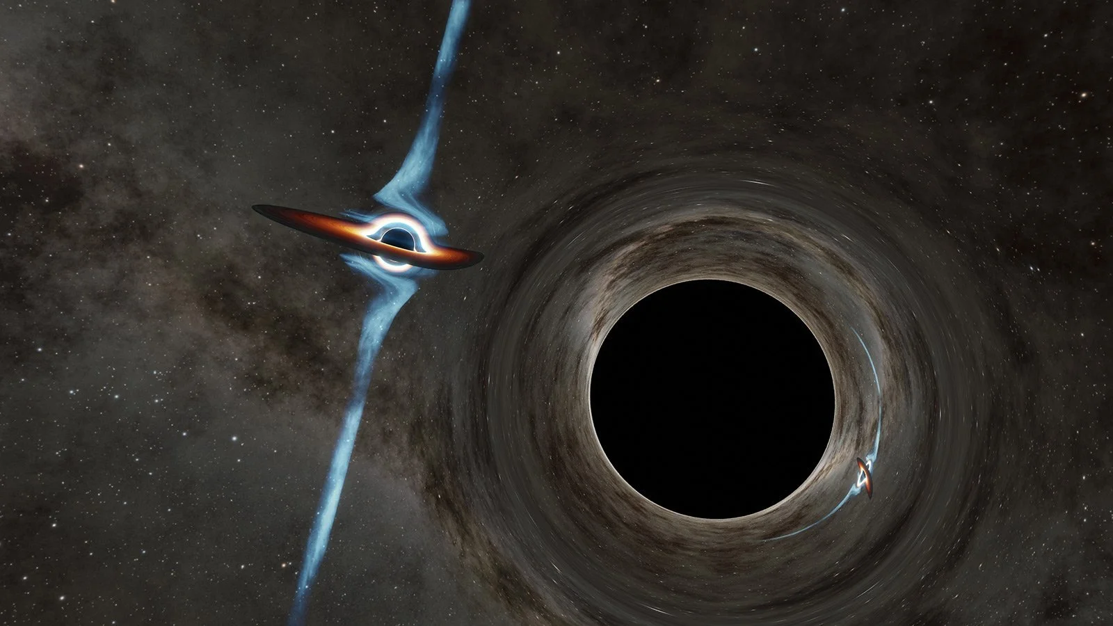  Colossal Black Holes Locked in Dance at Heart of Galaxy