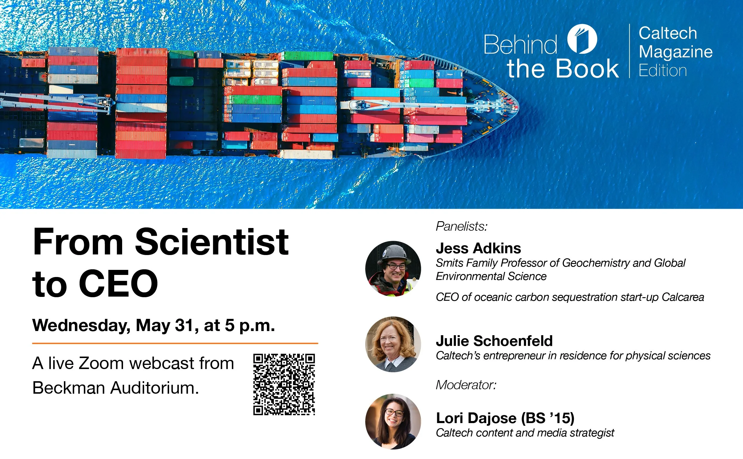 From Scientist to CEO: Watch the Caltech Magazine Event on May 31