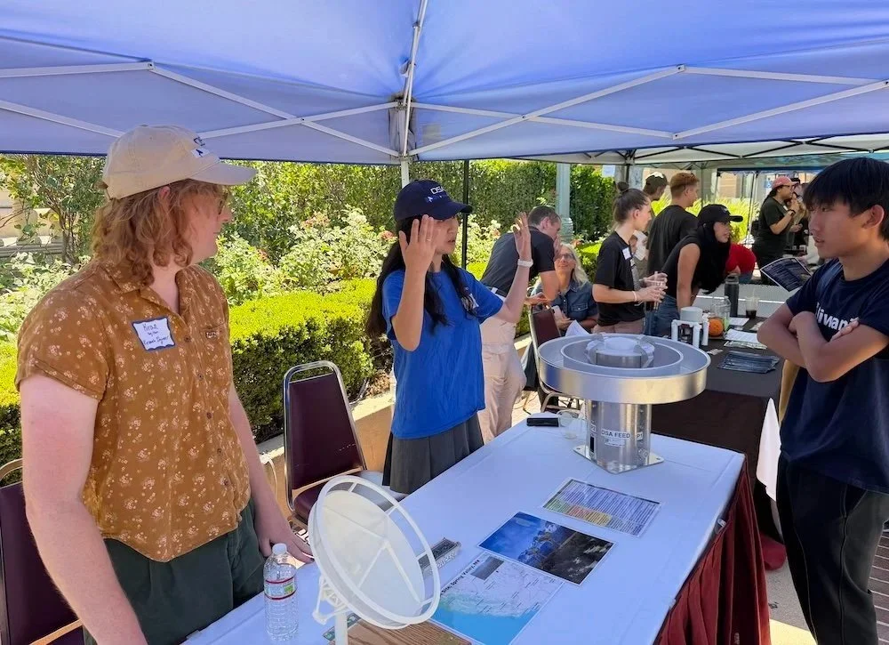  The team planning Caltech’s  Deep Synoptic Array  br ought models relate d to the 1,650-dish installation slated to be world’s most sensitive radio telescope and the fastest at surveying the sky by a factor of 100. Image: Timothy Proudkii 