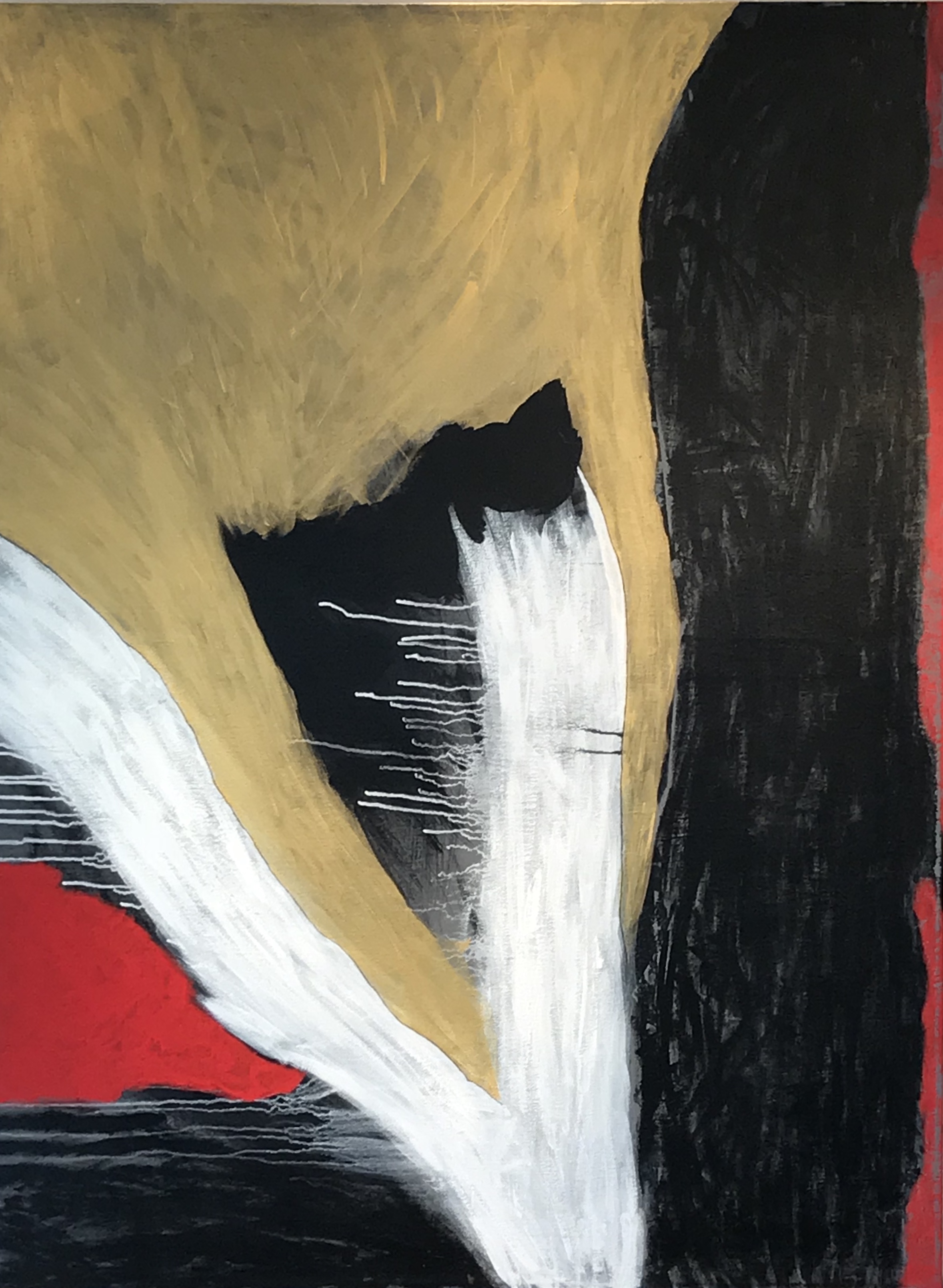 Untitled Abstract #11 Acrylic and Ink on Canvas 48"H x 36"W