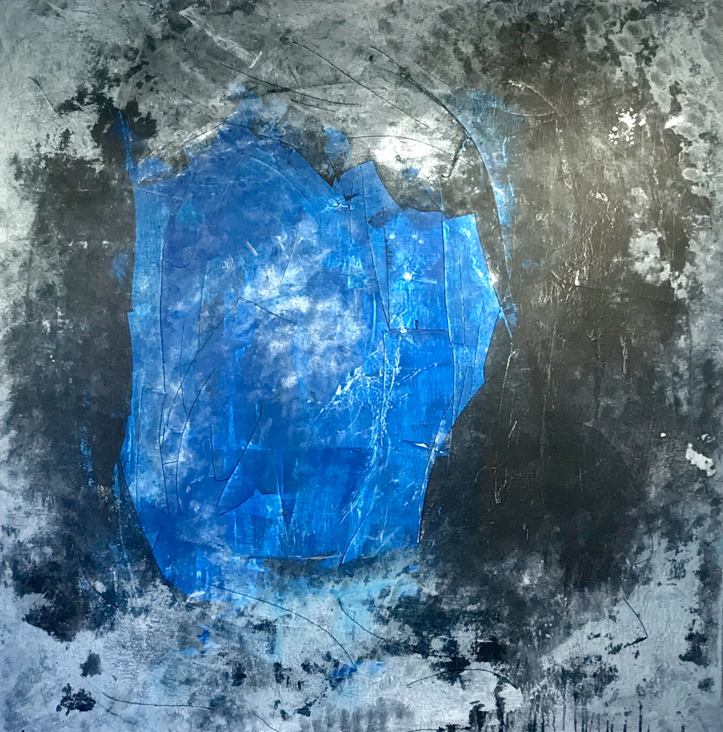 Untitled Blue Series #5 Acrylic on Canvas 44"H x 44"W