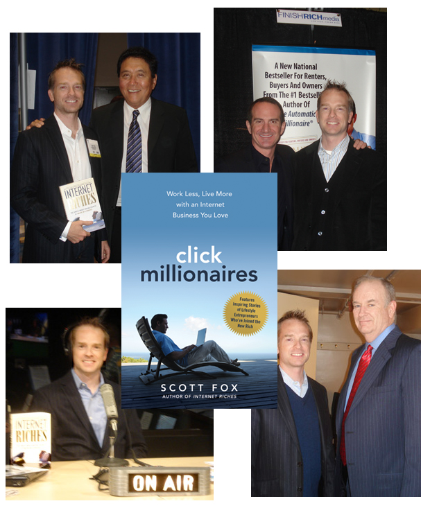 Scott Fox with fellow authors Robert Kiyosaki ("Rich Dad, Poor Dad"), David Bach ("Automatic Millionaire"), and Bill O'Reilly (Fox News)