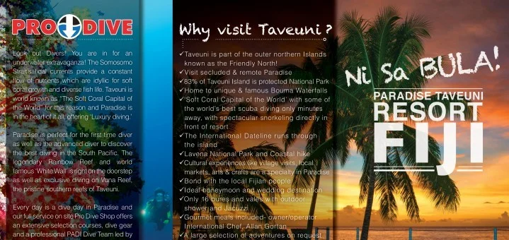 Brochure Designs for Paradise in Fiji