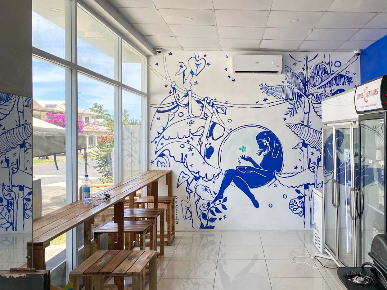 Ocean Breeze Cafe Mural 