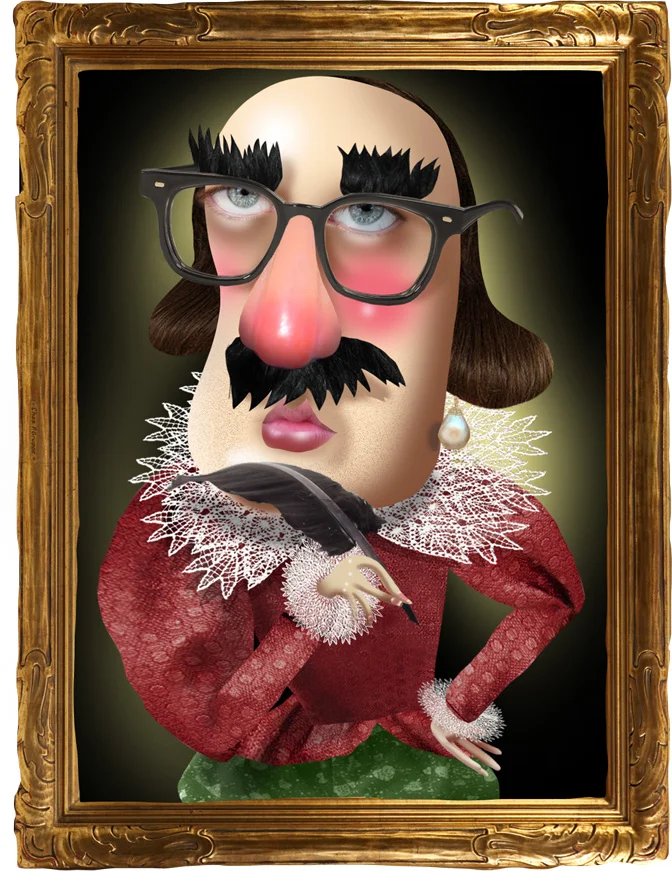 "Shakespeare, what a zany guy" Chit Chat/Kidscan - The Bard coined many of our common words and phrases, including zany.