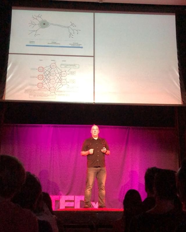 Understanding artificial intelligence with @mikecapps .
.
.
.
#tedxraleigh2018 #tedxraleigh #artificialintelligence #AI #FlashbackFriday