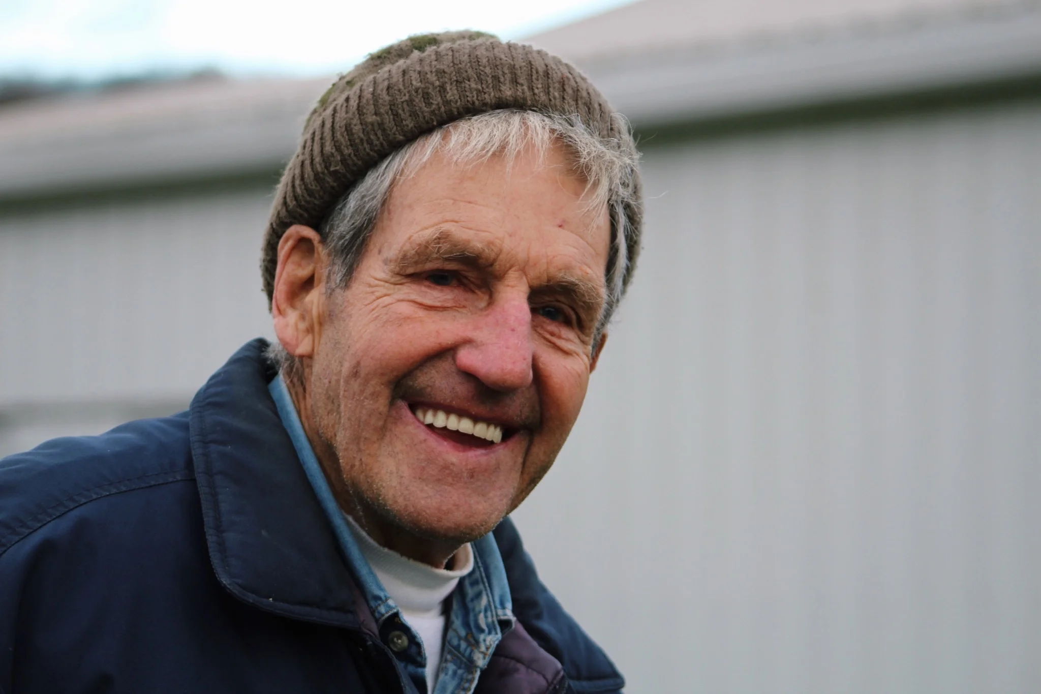 Sabrina went on an investigative reporting trip to find out why the Mississippi River Valley had the biggest flip in the U.S. from blue to red. This is a picture of Trump supporter Larry Lange from Steuben, Wisconsin. (Picture by Sabrina Johnkins)