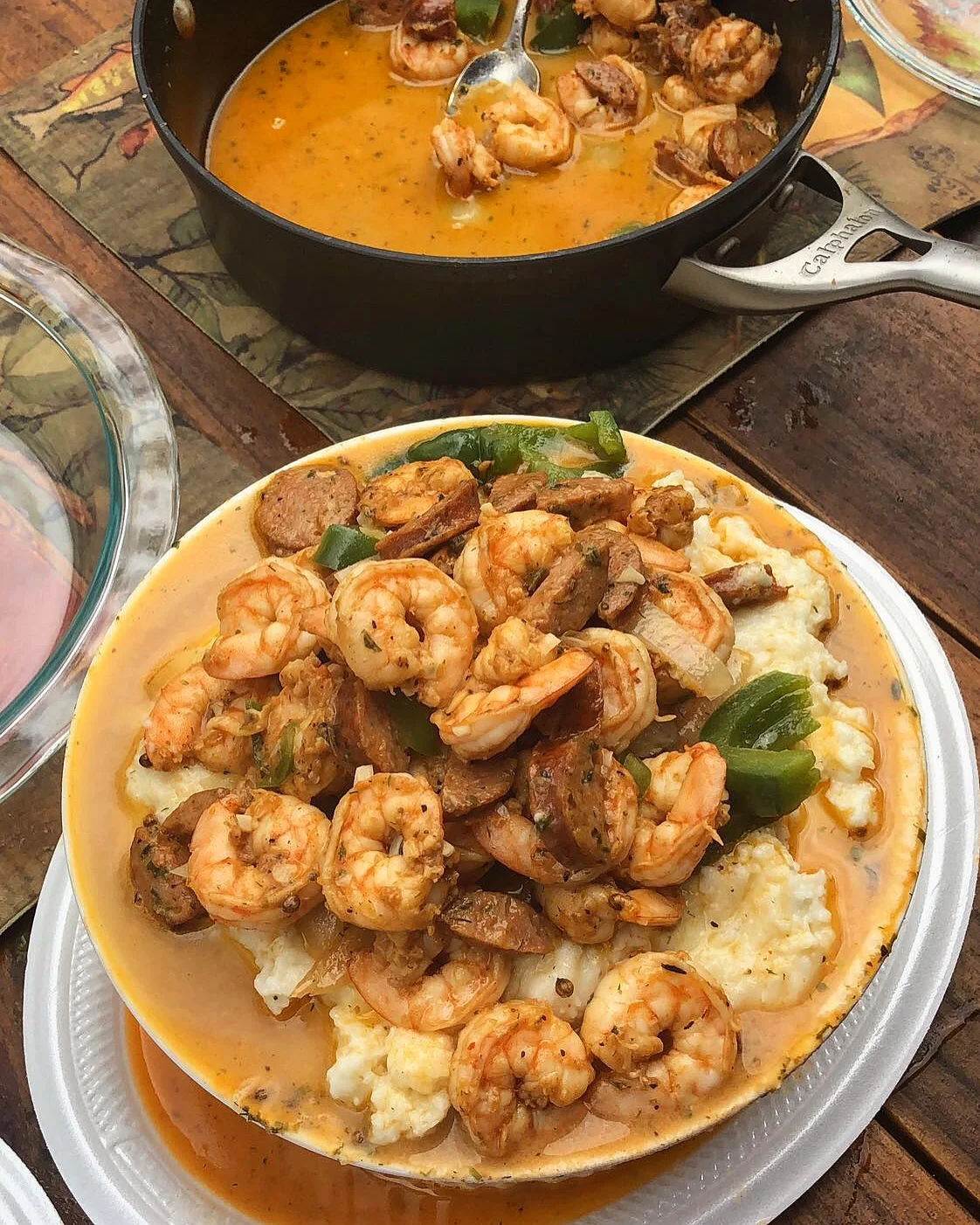 Adrian Glover’s version of shrimp and grits. (Picture provided by Adrian Glover)