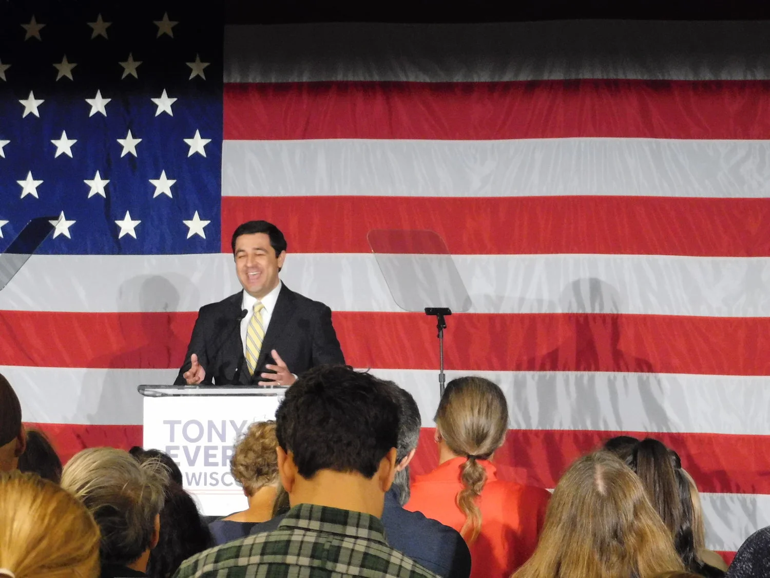 Josh Kaul said we need someone who will fight for justice. (Picture by Nyesha Stone)