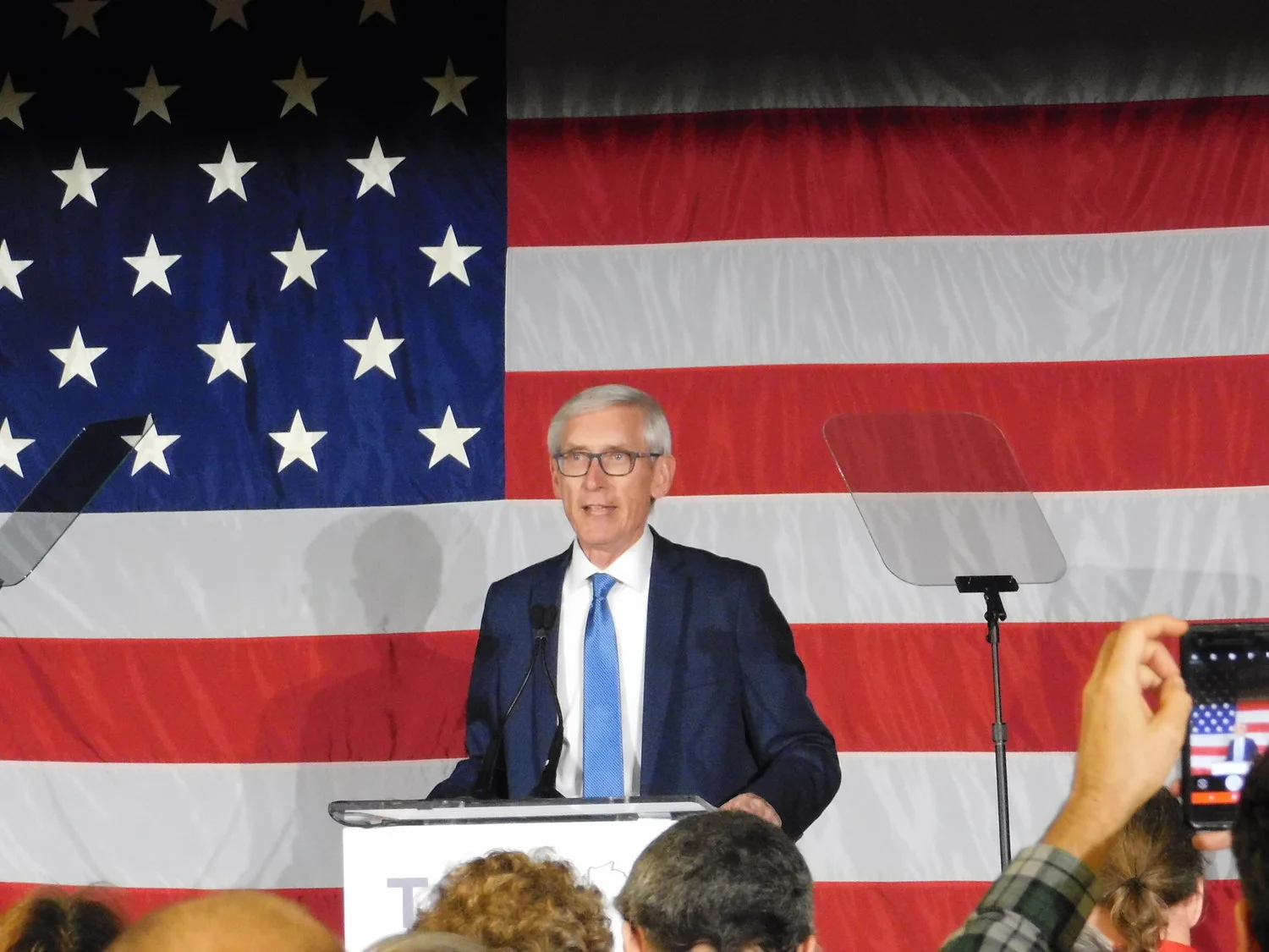 Tony Evers said he will fix Wisconsin’s streets. (Picture by Nyesha Stone)