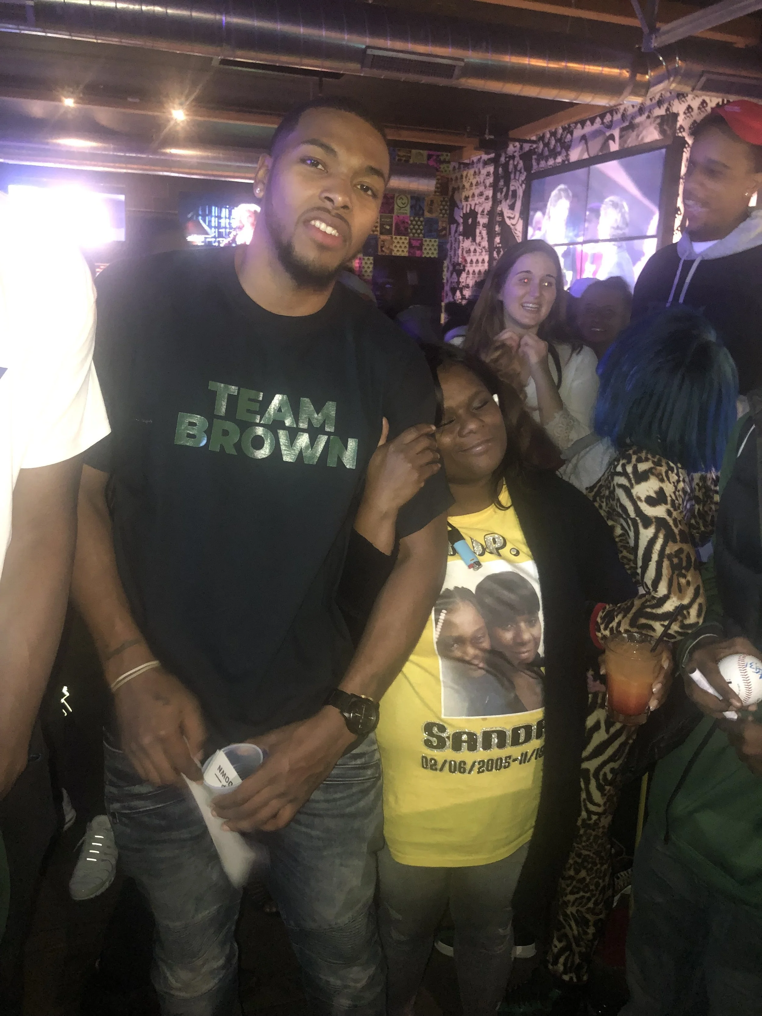 Sterling Brown and Sandra Park’s mother Bernice. (Picture provided by Ward Jenkins)
