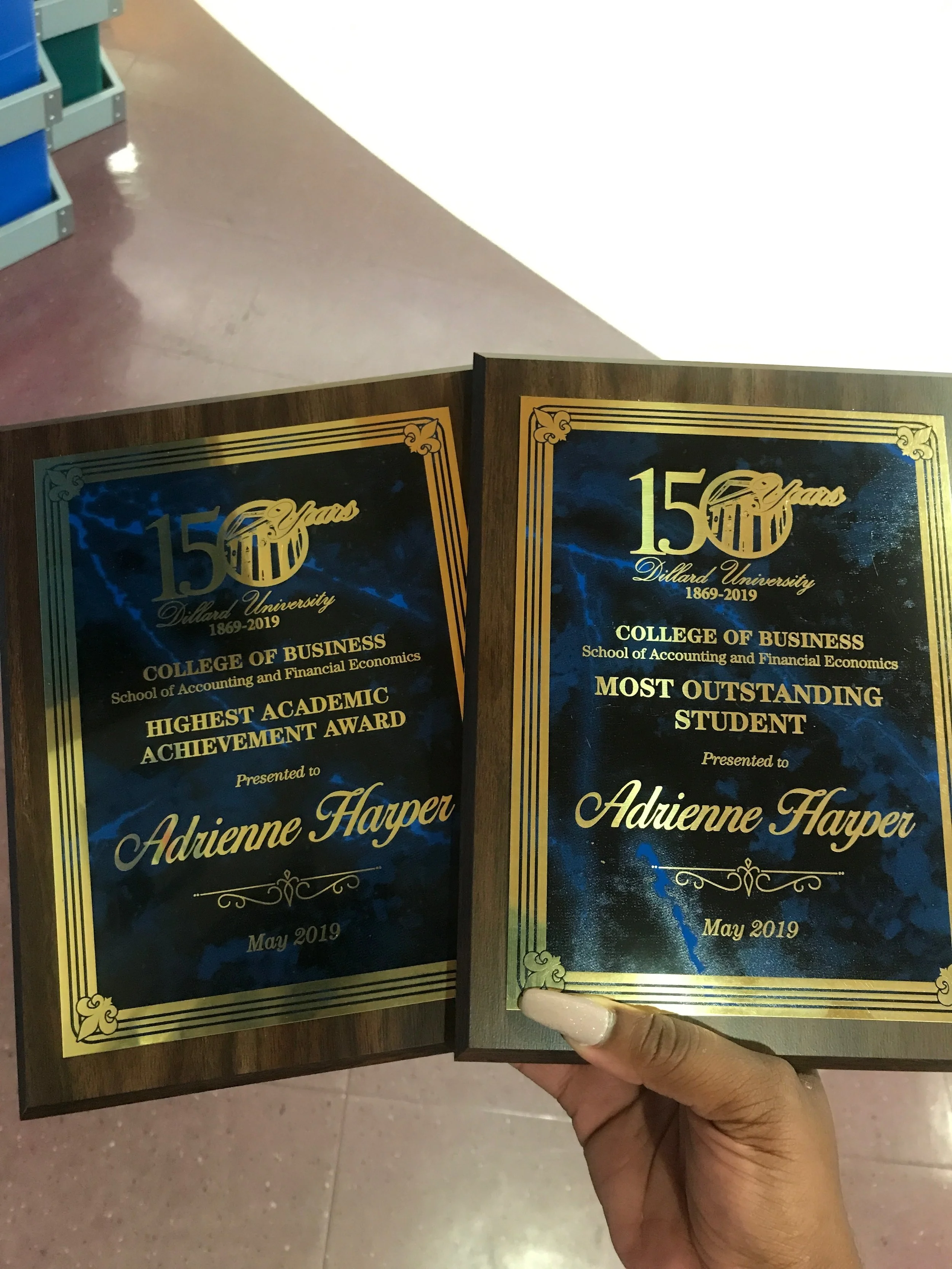 Adrienne Harper was awarded Highest Academic Achievement and Most Outstanding Student. (Picture by Adrienne Harper)