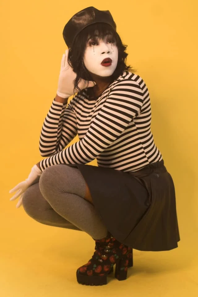 Mudy likes to move in silence, which is why she’s pictured as a Mime. (Picture by Steven Robinson)