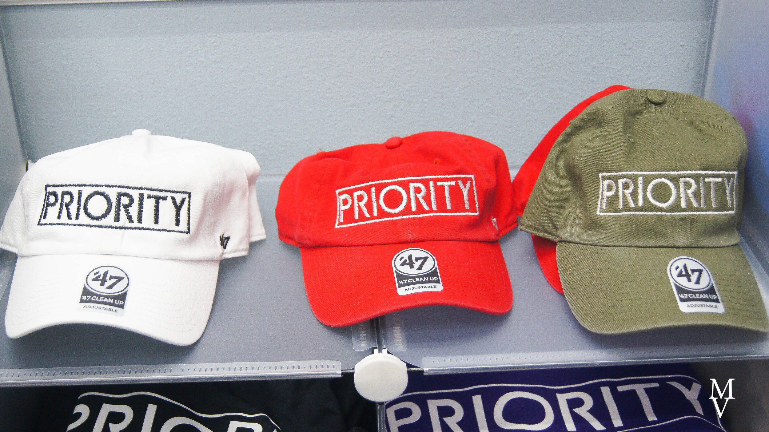 New Priority merch is available at the in-store location. (Picture by Epic Media MKE)