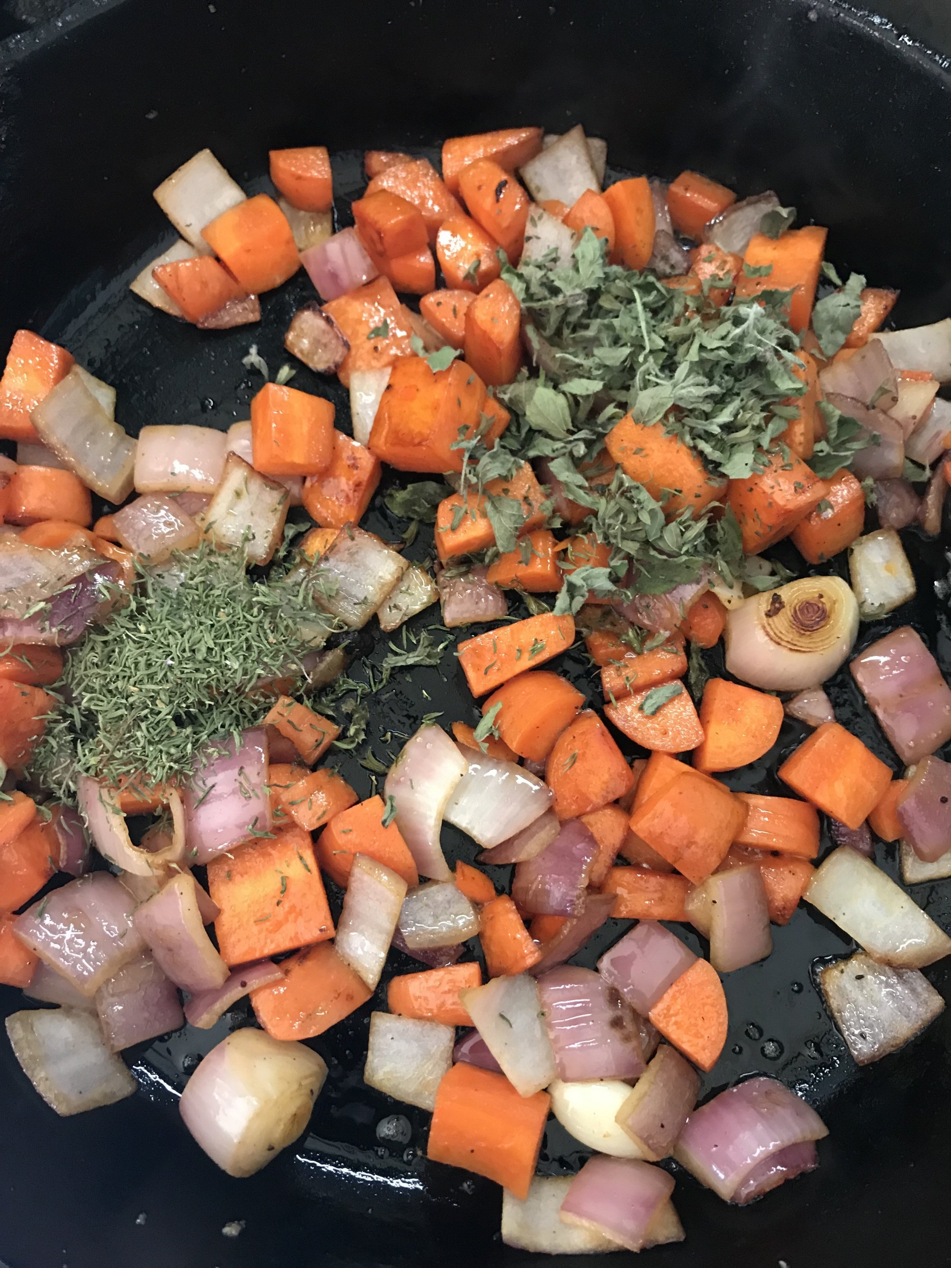 Add the herbs