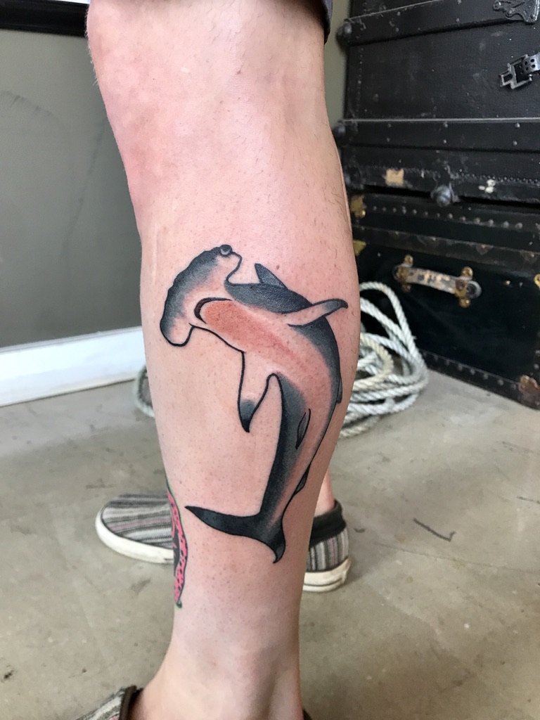 traditional hammerhead shark tattoo