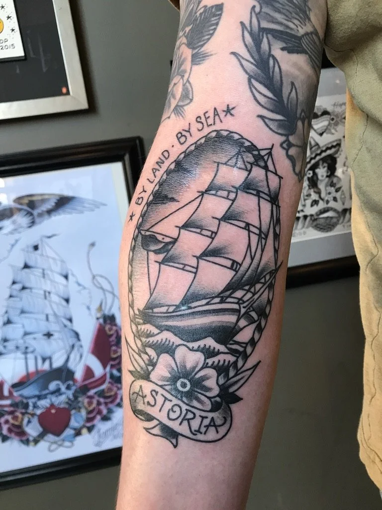 traditional ship tattoo