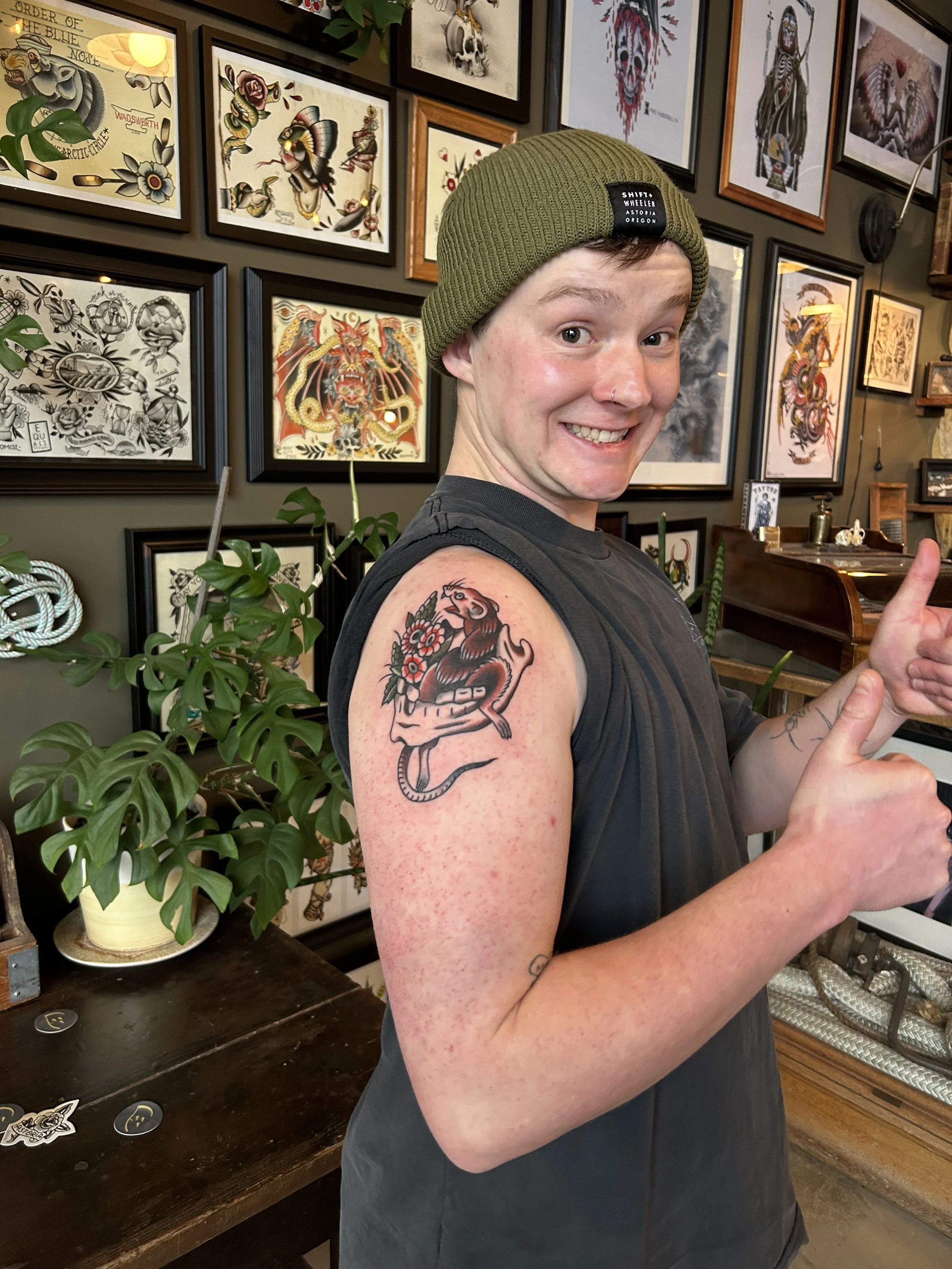 traditional skull tattoo