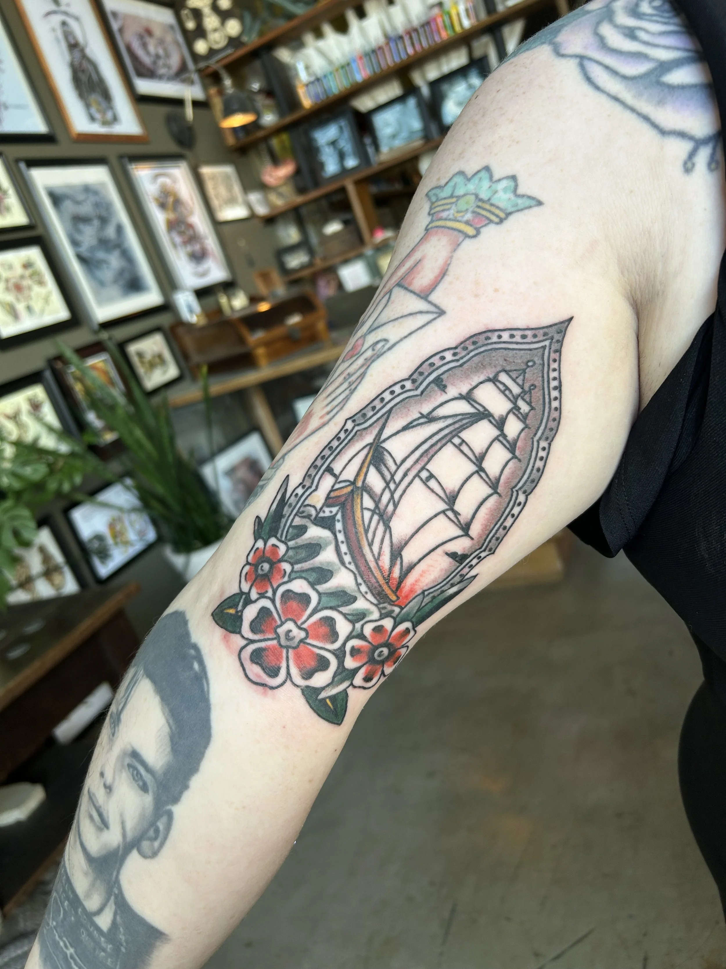 traditional ship tattoo