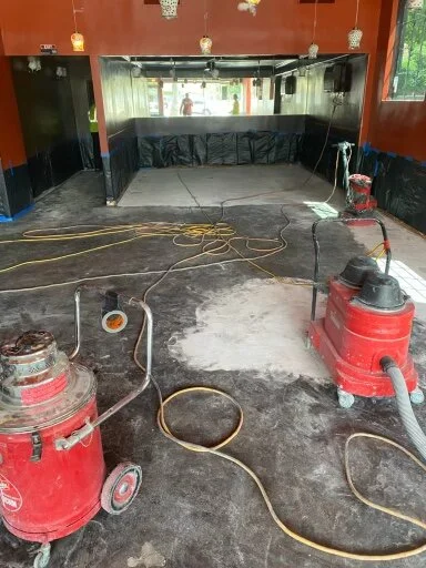Prepping for installation of epoxy floors