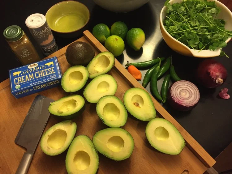 Simple Keto Guacamole with cream cheese 