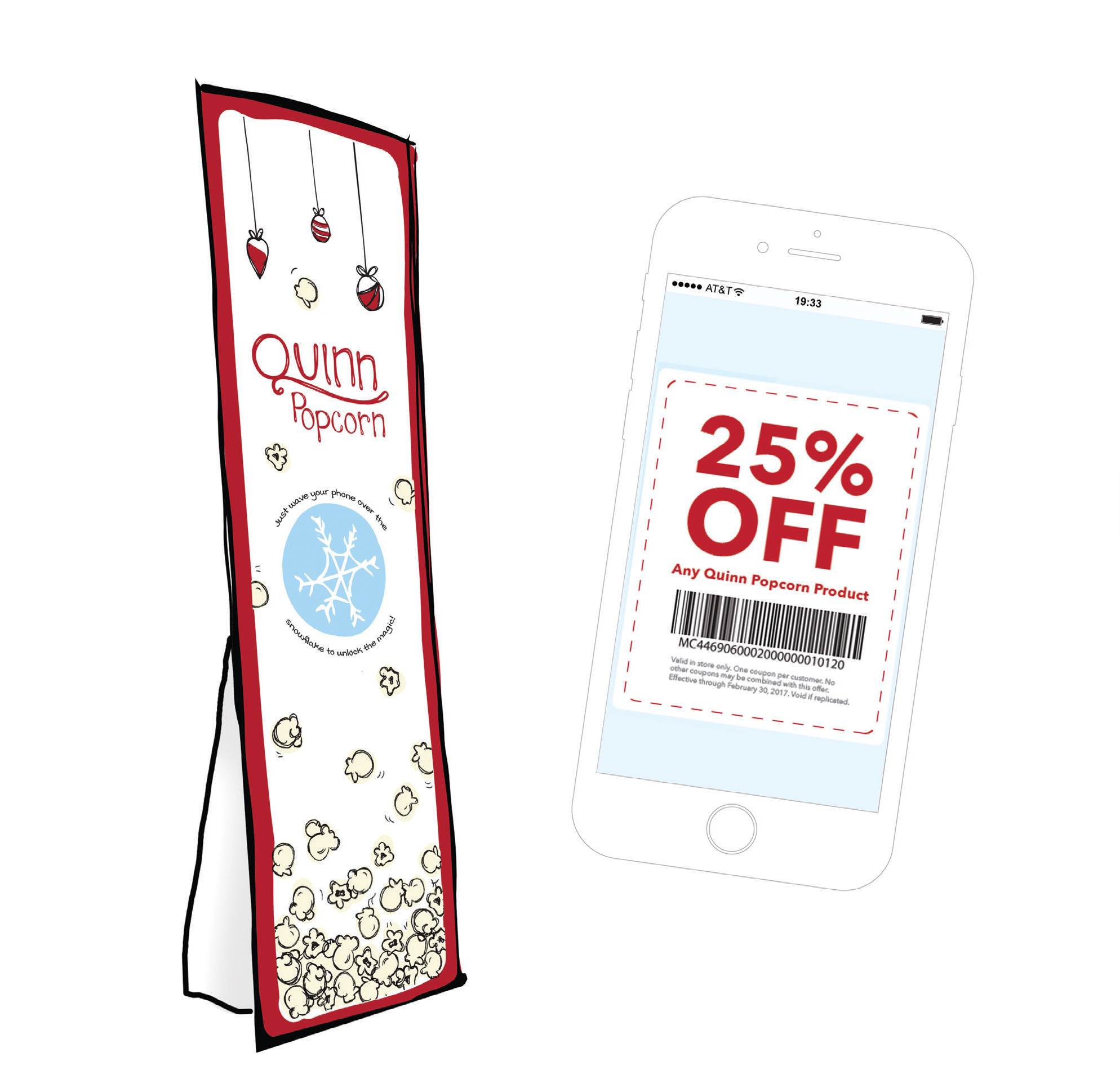   Point of Sale : In the popcorn aisle, you can find another gift from Quinn and a link to their Feed Family Time microsite.   