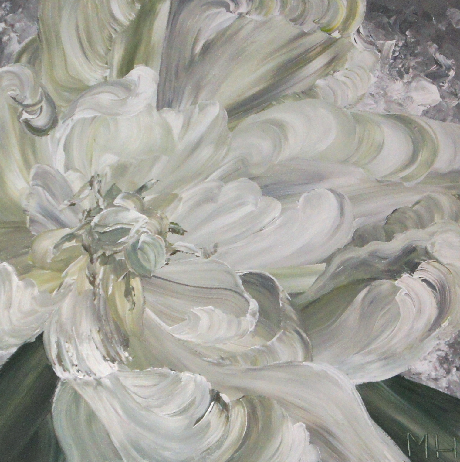   Because it's Getting Colder.&nbsp;  24" x 24". Acrylic on canvas. Sold . 