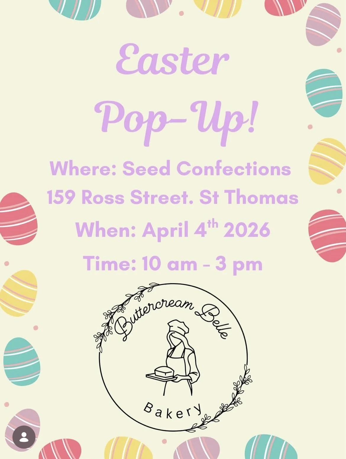 BUTTERCREAM BELLE BAKLERY POP-UP