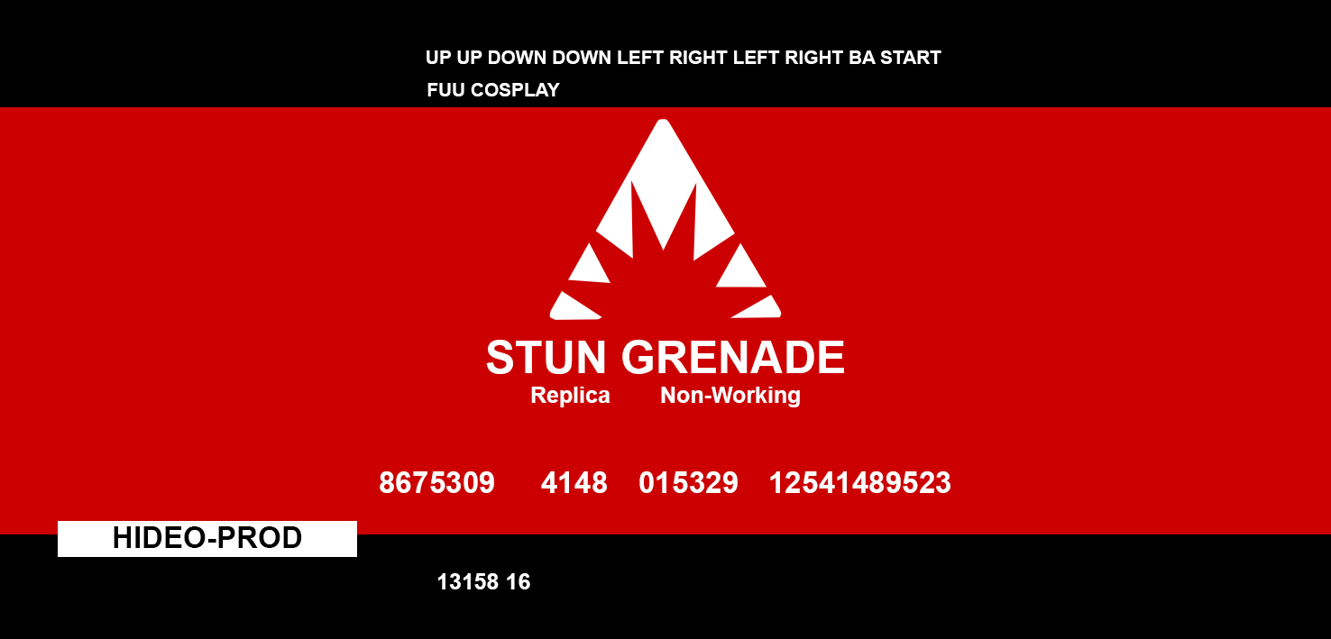 This is the layout I made for my grenade stickers, feel free to use it if it helps you out with your costume!