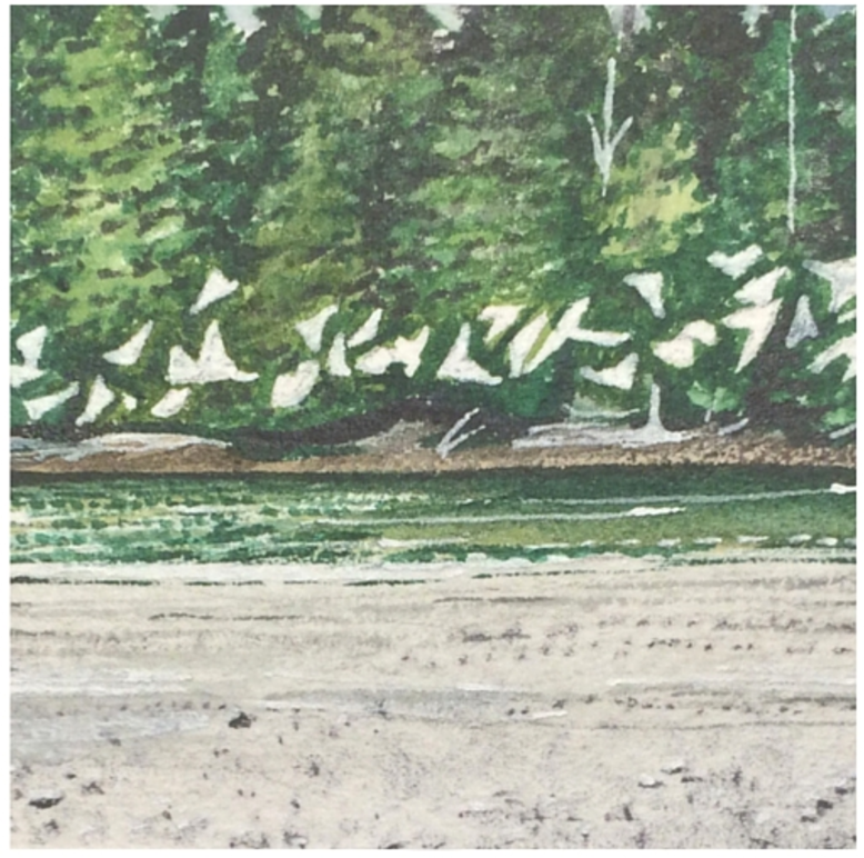 January 8, 2016 watercolour on Arches Aquarelle 140 lb paper two inches x two inches SOLD