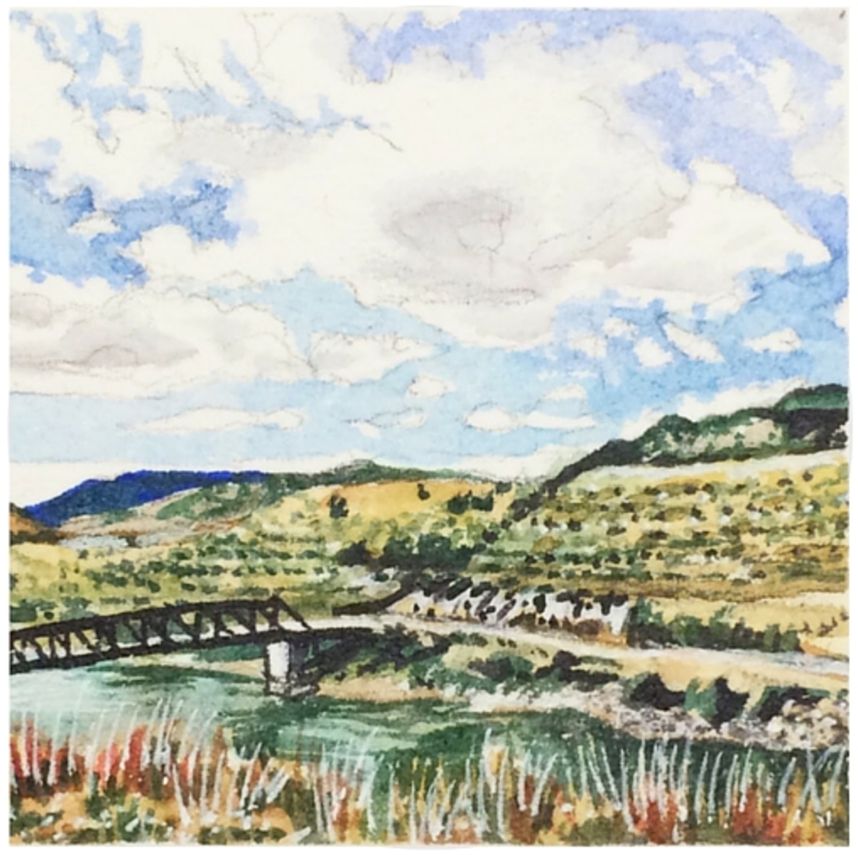 January 29, 2016 watercolour on Arches Aquarelle 140 lb paper two inches x two inches SOLD